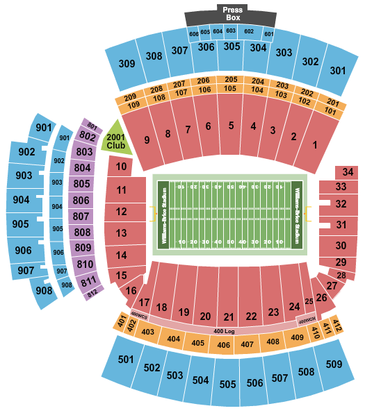 Williams-Brice Stadium Gamecock Seating Chart